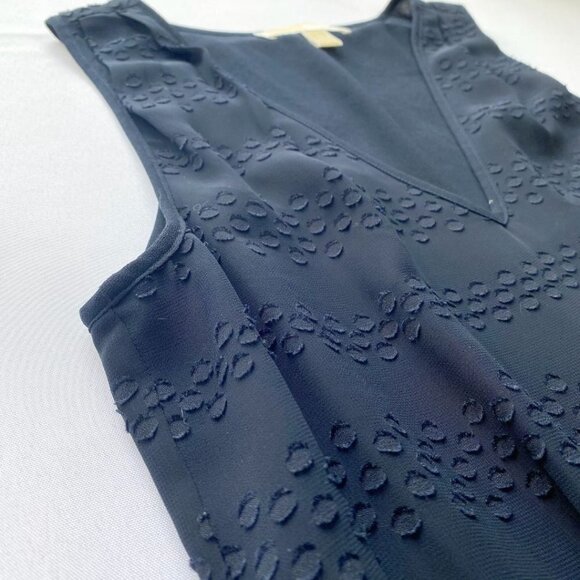 MICHAEL MICHAEL KORS NAVY DOTS APPLIQUE V-NECK SLEEVELESS MAXI DRESS - 2 - Picture 6 of 10